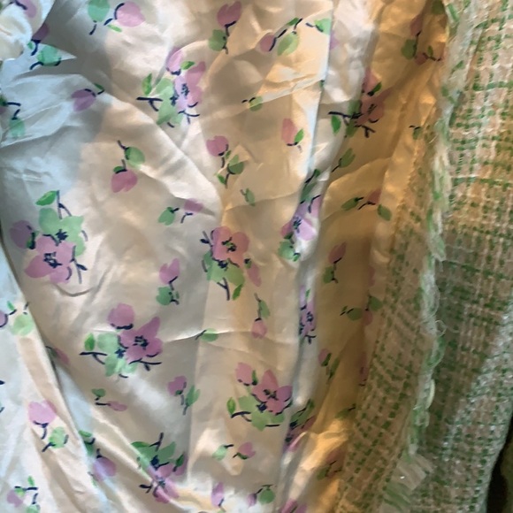 EUC lined jacket ribbon sleeves 4 button closure - Picture 13 of 15